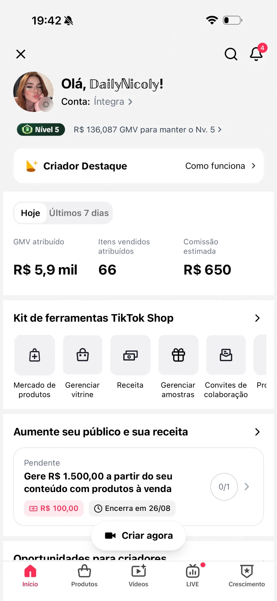 GMV de R$ 5,9 mil em um único dia